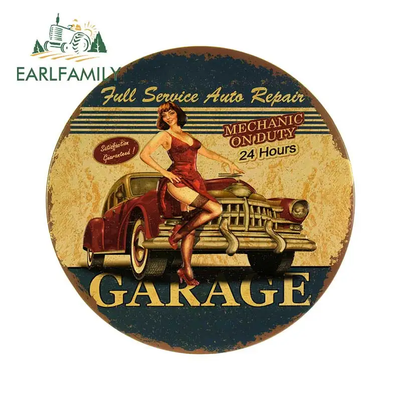 

EARLFAMILY 13 см x 13 см водонепроницаемые стикеры в стиле ретро для девочек, наклейки на гитару, скейтборд, чемодан для девочек, забавные граффити, автомобильные наклейки