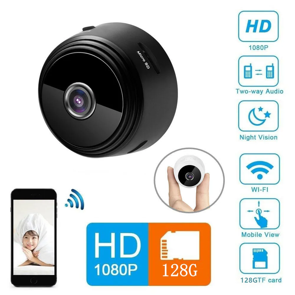 1080P IP Камера HD мини WI FI видеонаблюдения камера Видеоняни и радионяни Встроенный