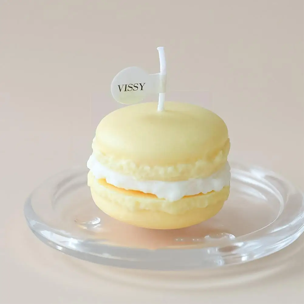 

Красивая свеча ручной работы в виде макарона, Ароматизированная фотосвеча, домашний реквизит, свечи для свадебной фотосъемки, украшения INS ...