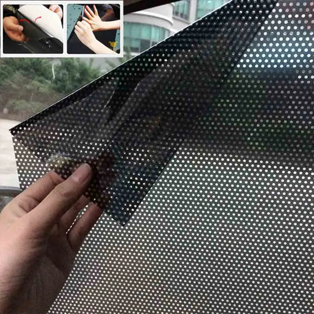DIY автомобильный солнцезащитный козырек пленка оконная боковая Солнцезащитная крышка блок статический защитный козырек экран наклейка