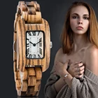 Часы наручные женские кварцевые с деревянным ремешком, люксовые брендовые простые, с изображением птиц, BOBO