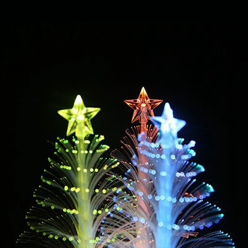 H12cm Mutil изменение цвета оптическая Рождественская елка Светодиодная лампа X'mas