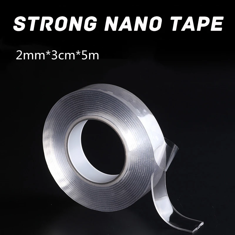 1 м/5 м нано волшебная лента Двусторонняя прозрачная без следов многоразовая