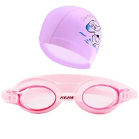 children waterproof swimming goggles set dolphin cartoon kids swim caps gafas natacion fish arena eyewear pool glasses