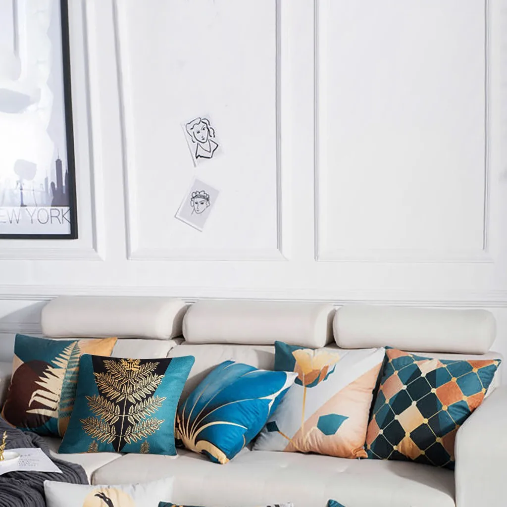 Светильник роскошный чехол для диванной подушки из полиэстера с принтом