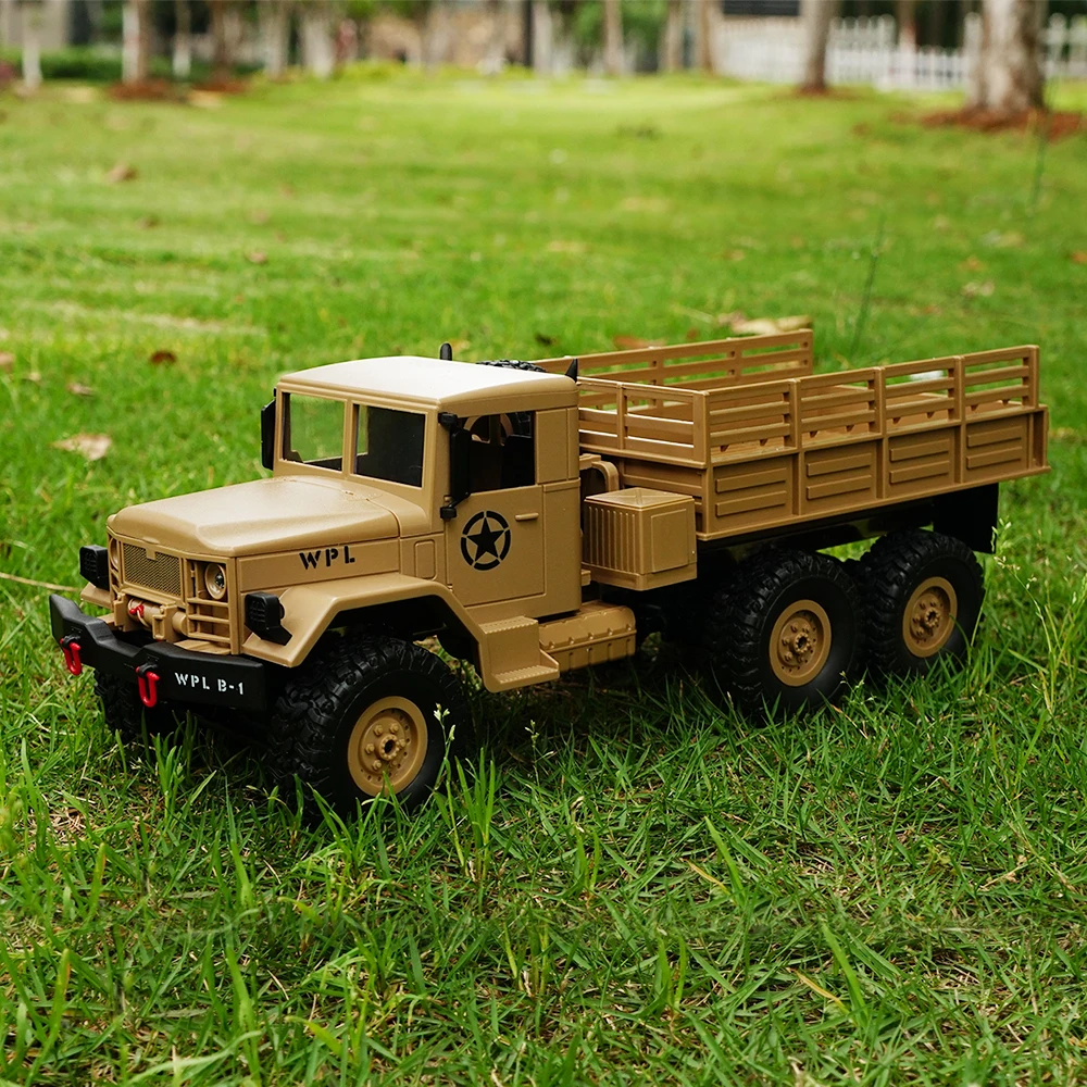 WPL 1/16 военный Радиоуправляемый грузовик электрический автомобиль 6WD внедорожник с беспроводным пультом дистанционного управления детский автомобиль подарок на день рождения