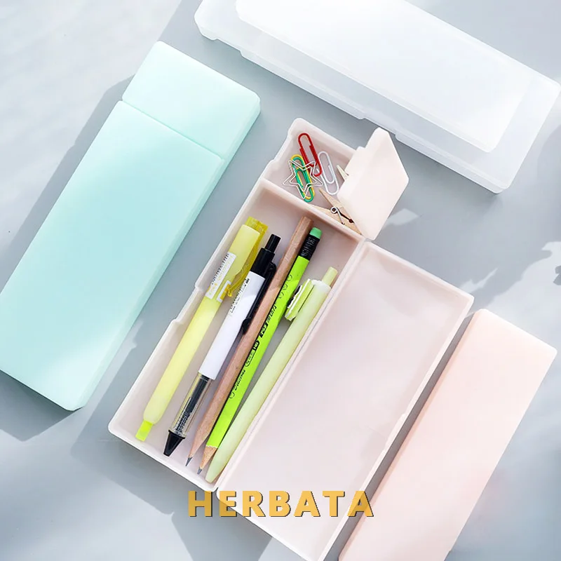 Милый прозрачный полипропиленовый пластиковый чехол карандаш Kawaii школьные