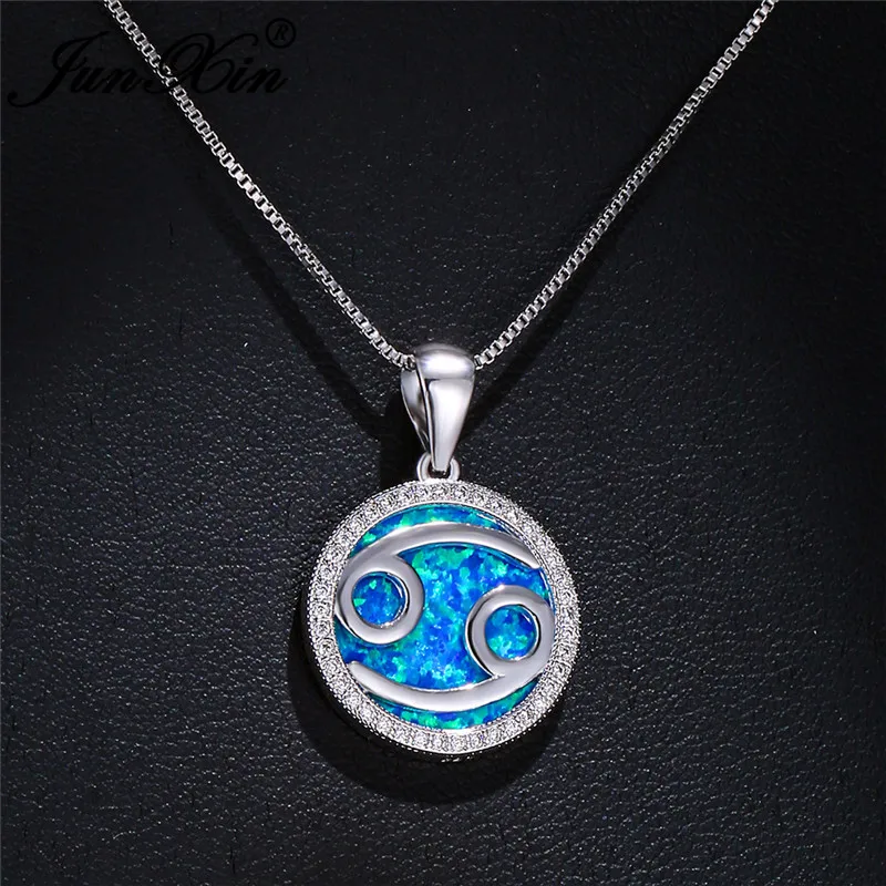 Ожерелье с подвеской в виде созвездий рака для женщин колье из белого золота