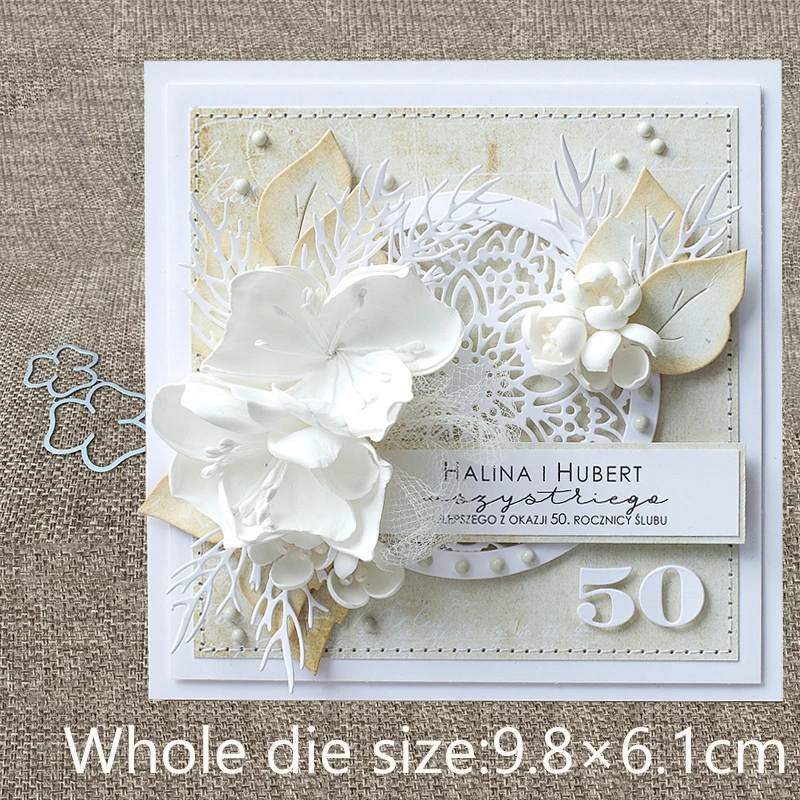 Новый дизайн ремесло металлические высечки 2 шт. цветочное украшение альбом для