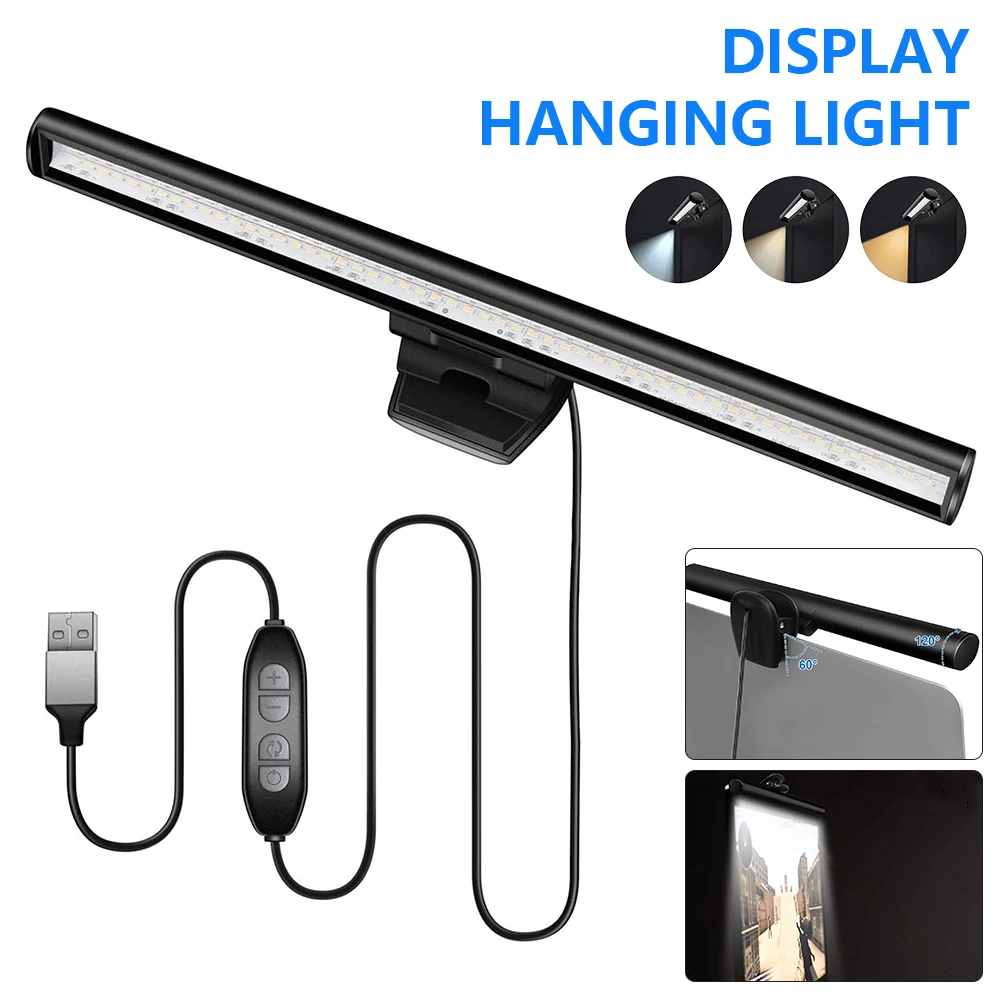 

26cm LED Screen Lichtbalk Dimbare USB Bureaulampen Monitor Laptop Licht 54 LED Desktop Tafellamp Oogbescherming Leeslamp