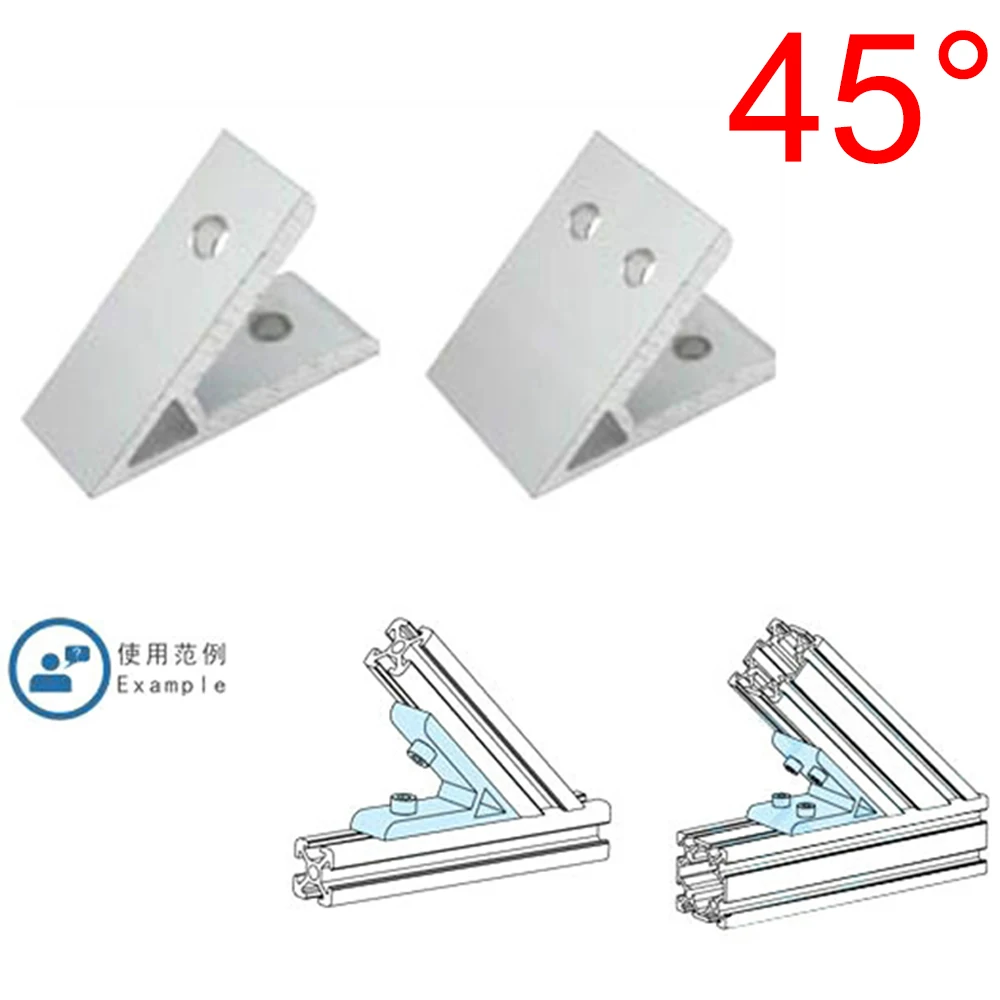 

45 Degree Corner Brackets Silvery Black 2020 3030 Joint Bracket