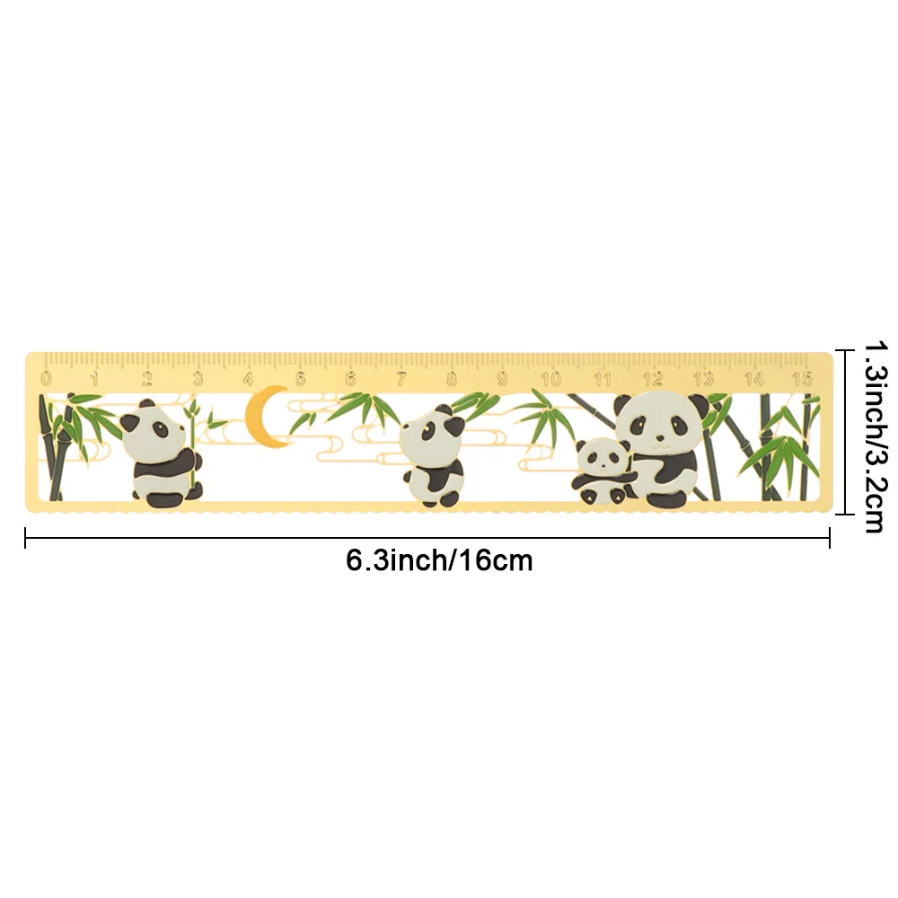 Новый китайский Стиль металлическая Закладка для книги панда полые линейки
