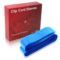 125pcs tattoo clip cord sleeves bag disposable blue clip cord cover bags clean barrier supply for tattoo clip cord free shipping