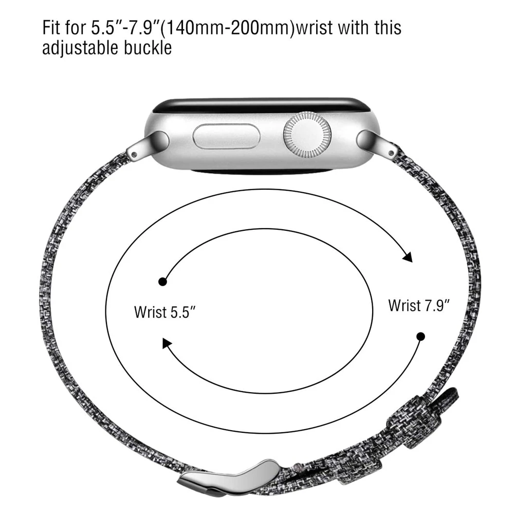 Ремешок тканевый для Apple Watch 5 Band спортивный браслет iWatch Series 4 3 40 мм 38 44 42 мм|Ремешки