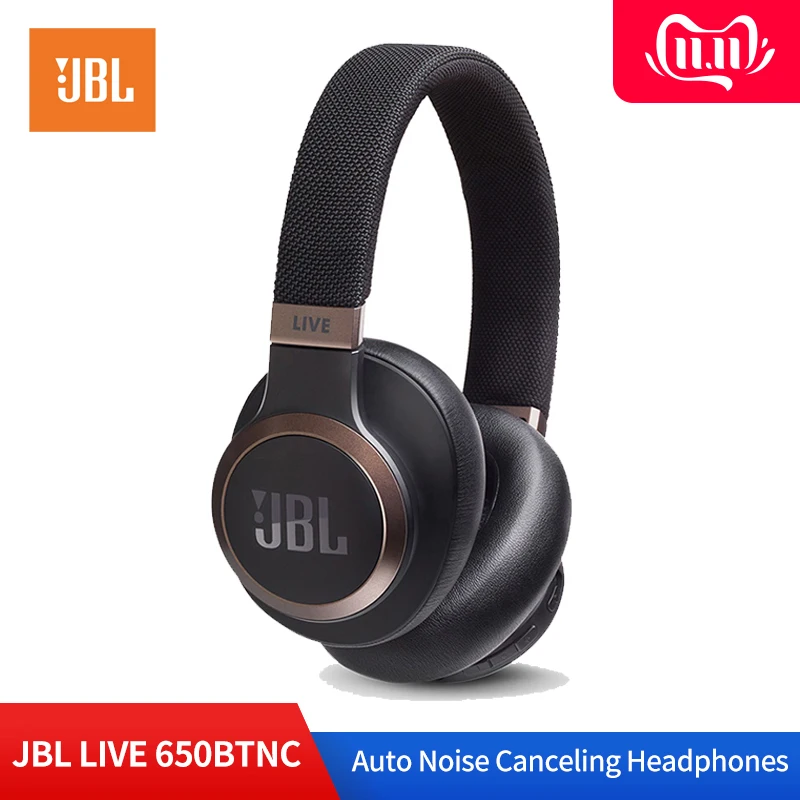 JBL LIVE 650BTNC ANC беспроводные Bluetooth наушники с активным шумоподавлением смарт-Голосовая стерео музыка динамическая игровая гарнитура с микрофоном
