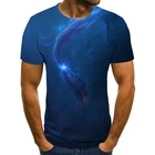 Звездное небо узор Мужская футболка мужская Повседневная Топ Лето 3d футболка s! Модное платье с О-образным вырезом рубашка размера плюс уличная с длинным рукавом Стиль