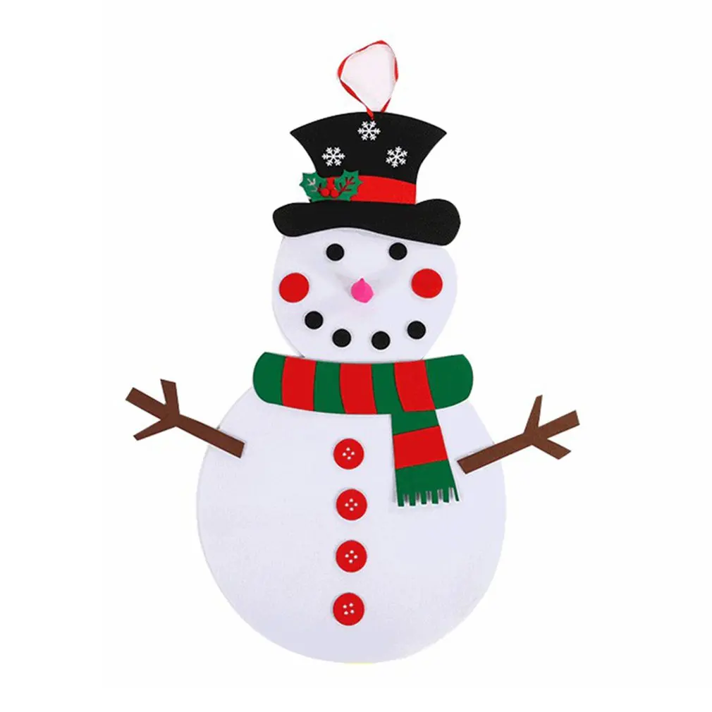 

Creative Felt Christmas Snowman Christmas Tree Pendant Party Holiday Family Decoration Diy Perfect Gift For Children