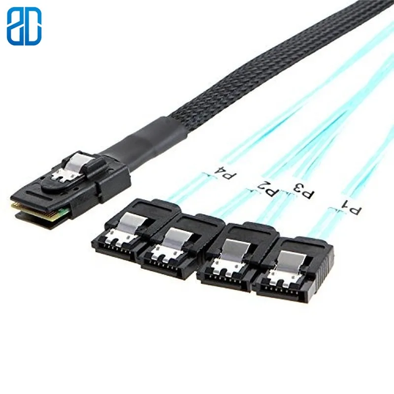 Mini SAS 36Pin (SFF-8087) штекер до 4 SATA 7Pin гнездовой кабель хост/контроллер