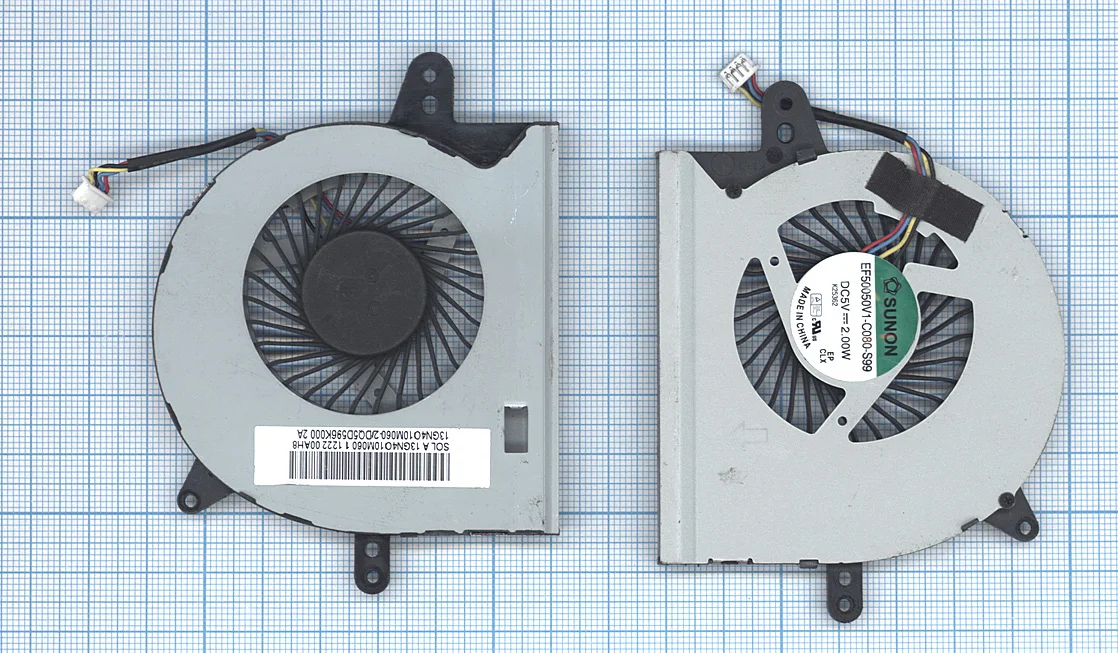Вентилятор (кулер) для Asus F401U, F501U, X401U, X501U, p/n: KSB0705HB CA72, EF50050V1-C080-S99, EF50050V1-C081-S99 (4-pin) ver.