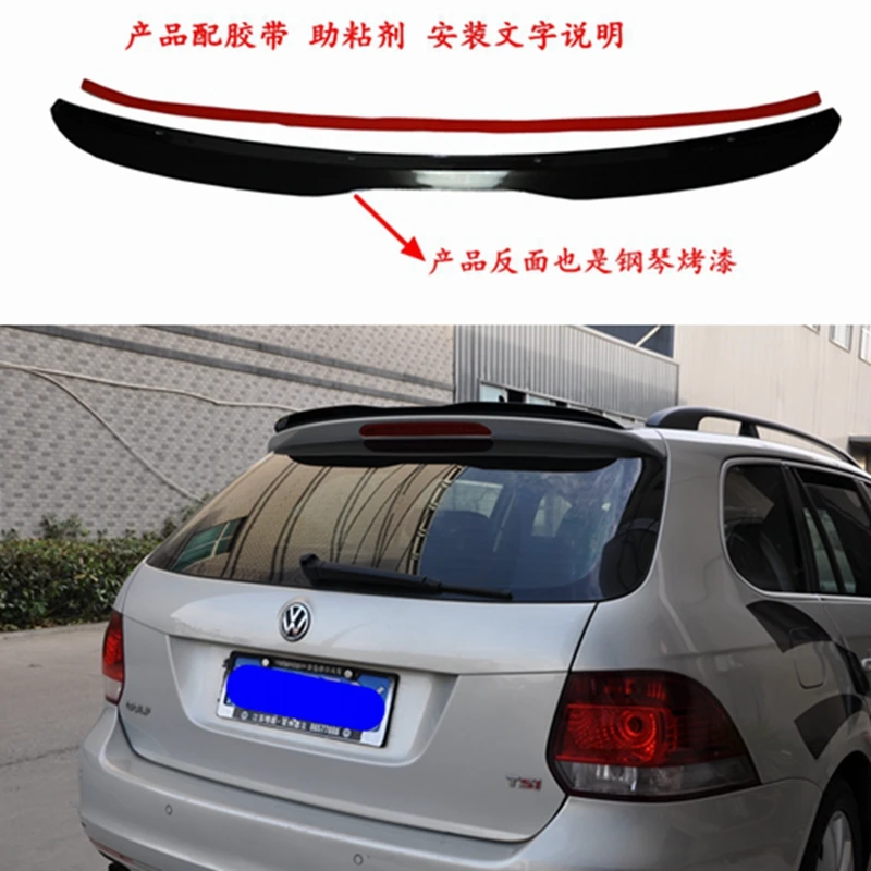 

for volkswagen golf 6 Wagon spoiler 2010-2013 model MK 6 light High Quality ABS Material Car Rear black spoiler
