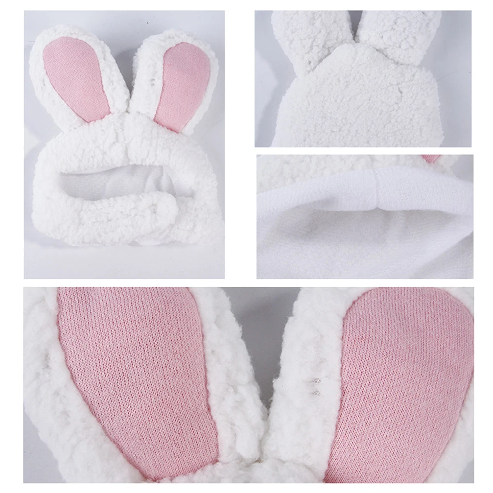 Забавный милый костюм для домашних животных шапка с кроликом и ушками теплая