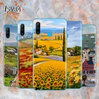 beautiful oil painting landscape soft tpu silicone cover for huawei p40 p30 p20 pro p10 p9 p8 lite e plus 2019 2017 phone case