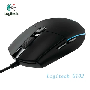 Оптическая Проводная игровая мышь Logitech G102, оригинальная, с поддержкой windows 1087, для настольных ПКноутбука
