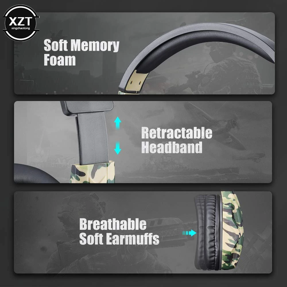 3 5 мм Джек камуфляж игровая гарнитура крутой геймер наушники для PS4 PS3 Xbox