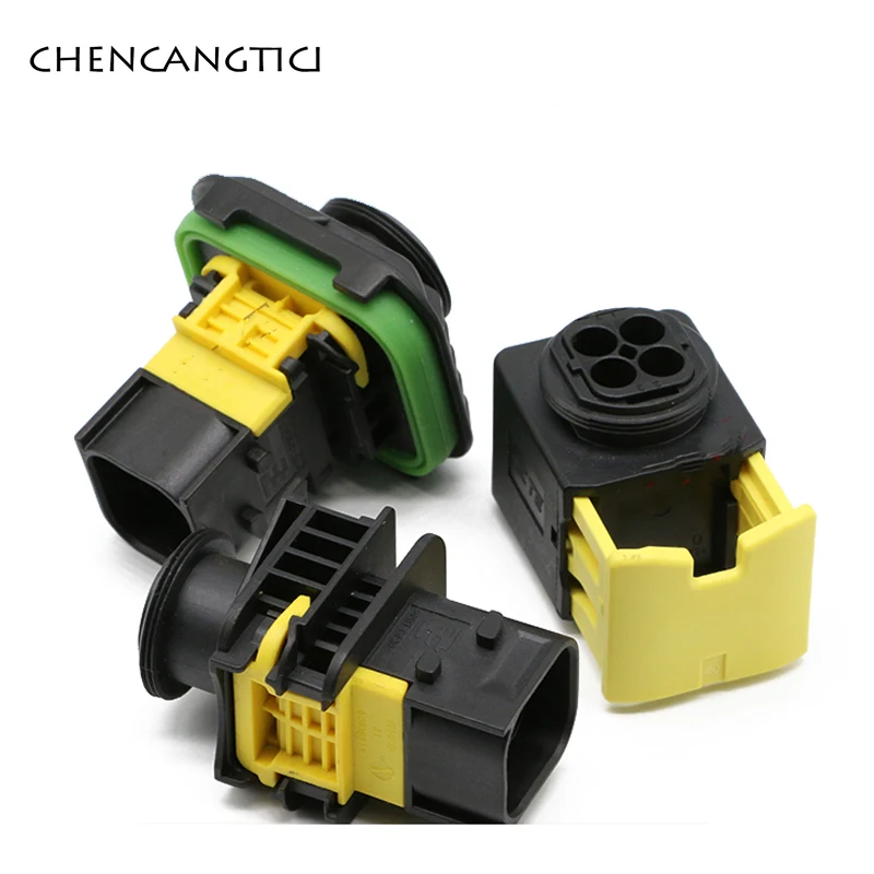 

1Set 4 Pin Tyco Amp 3.5mm Waterproof Automotive Electric Oxygen Sensor Connector 1-1703808-1 1-1703809-1 1-1418390-1 for VW Audi