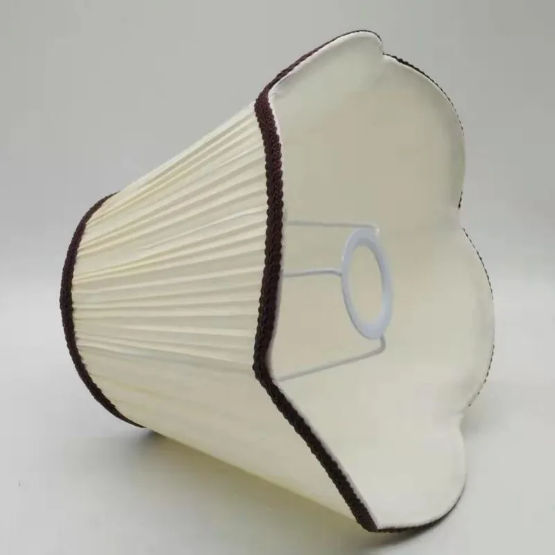 Абажур для настольных ламп круглые светильники из бежевой ткани 25 см E27 в