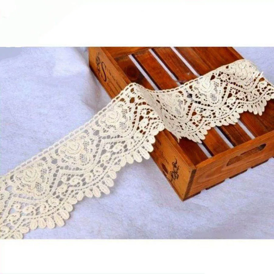 Вышитая кружевная отделка из 100% хлопка ажурное шитье кружевное украшение самая