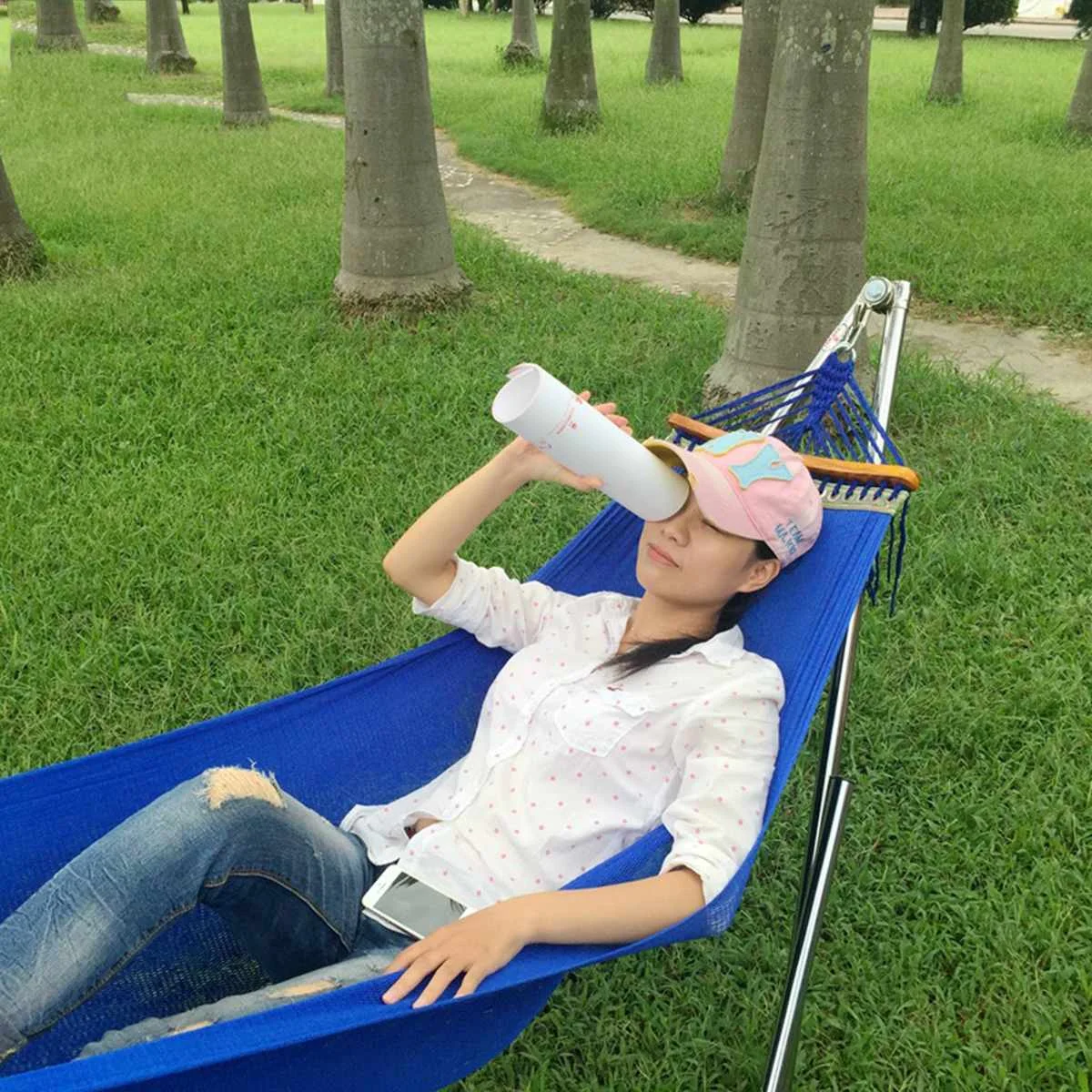 

Folding Hammock Stand Bag Set 200KG Portable Steel Pipe Sleeping Swing Garden Outdoor Furniture Hunting Camping Accessories Kit