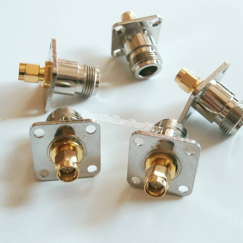 

Переходник N (гнездо) на SMA (штекер) вставной фланец, 1 шт.