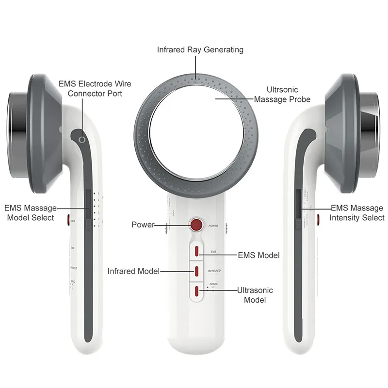 Ультразвуковой кавитационный массажер для похудения EMS Липо-антицеллюлитный