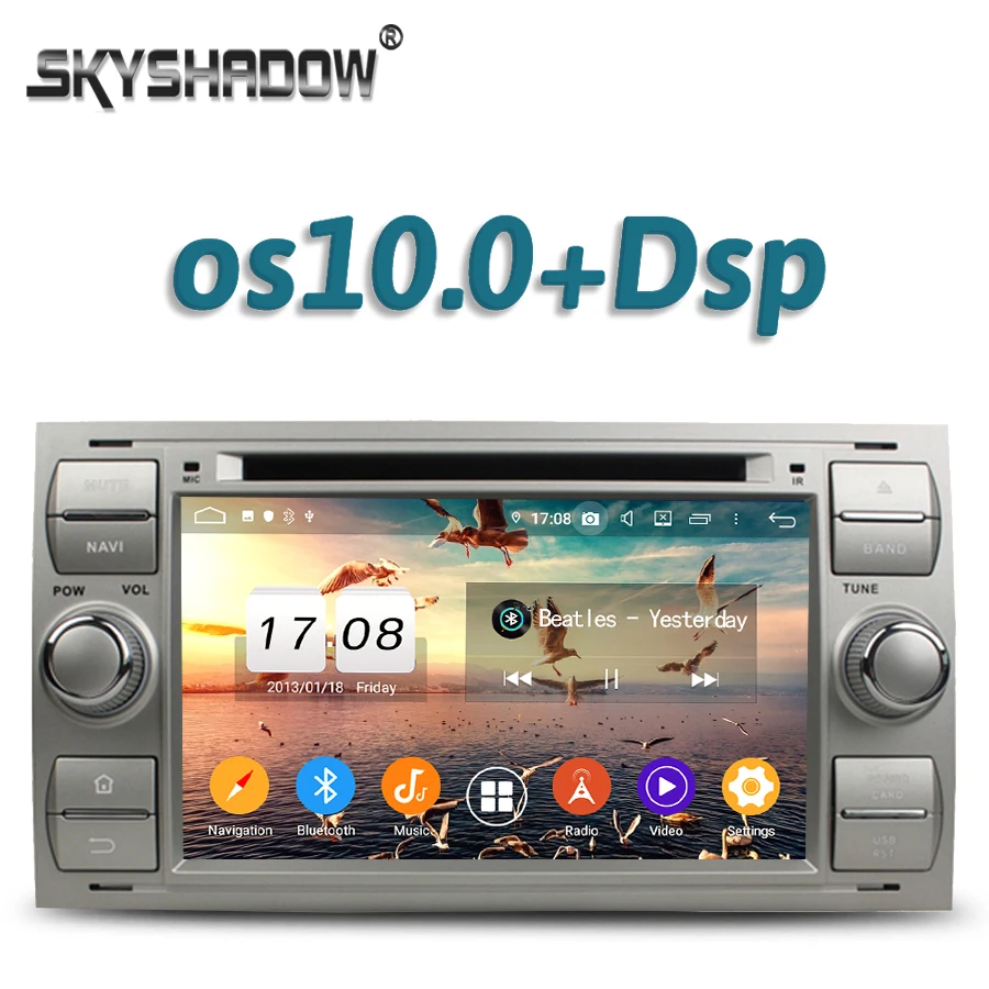Автомобильный DVD плеер DSP IPS Android 10 4 Гб ОЗУ 8 ядер GPS карта RDS радио wifi BT 5 0 для Ford FOCUS