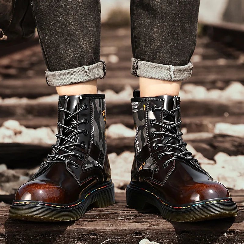 

2020 Autumn/Winter Leisure Women Skateboarding Shoes High Top Men Leather Sneaker Top Quality Woman Skateboard Shoe Plus Size