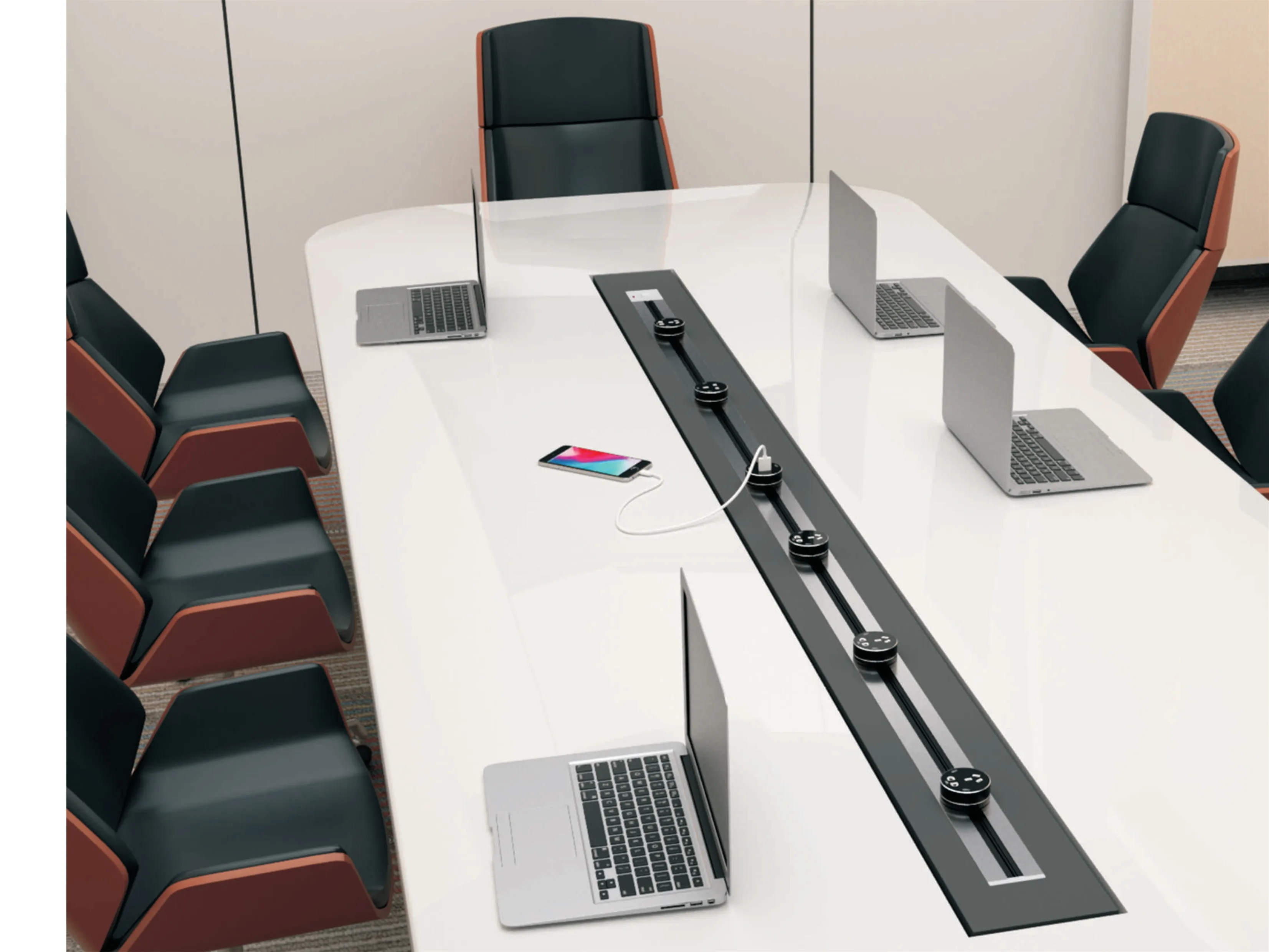 

Серебристое черное серое Скрытое крепление 60 см рельсы с 3 адаптерами подвижные EU Frence UK универсальный разъем USB