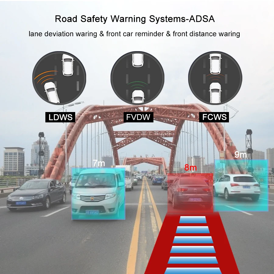 Зеркало видеорегистратор TOPSOURCE ADAS Автомобильное зеркало заднего вида 4G DVR 10