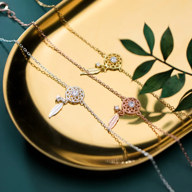 Женский браслет небольшой свежий полый сетчатый Браслет с листьями | Украшения и