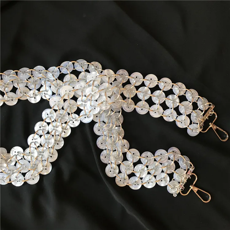 

large Wide shoulder strap retro acrylic resin chain color resin handmade detachable thick chain sash fashionable hot style good