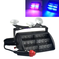 18 led redblue car police strobe flash light three layers strobe light dash emergency warning 3 flashing fog lights 4 style