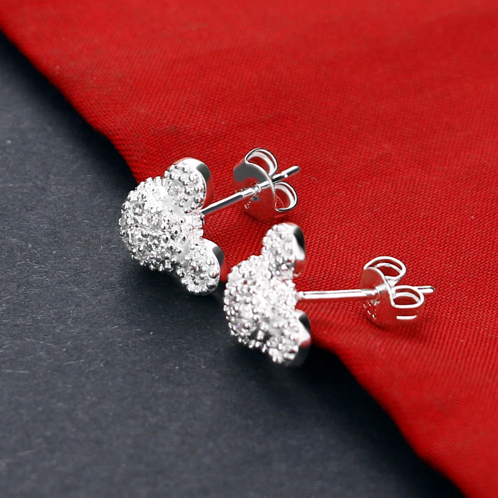 Богемные серьги-гвоздики из стерлингового серебра 925 пробы для девочек ювелирные