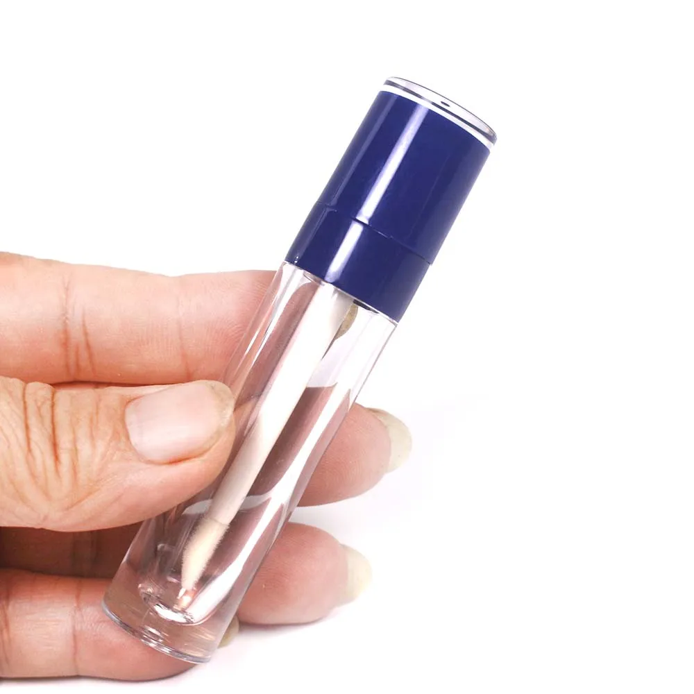 Тюбик для блеска губ прозрачный пластиковый розовый 6 мл