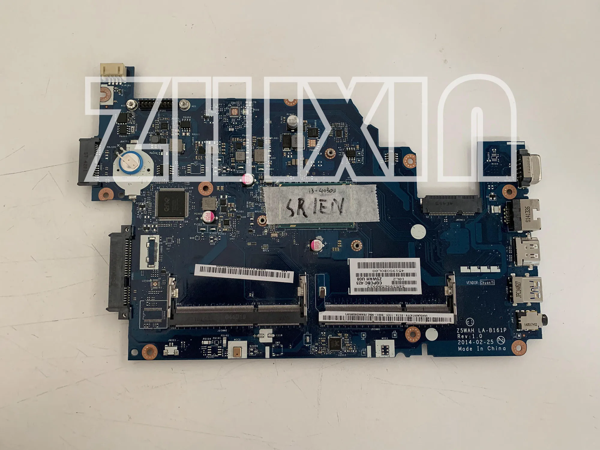 Материнская плата yourui для ноутбука Acer aspire E5-531 E5-571 i3-4030U HM86 GMA HD4400 DDR3L LA-B161P NBML811002