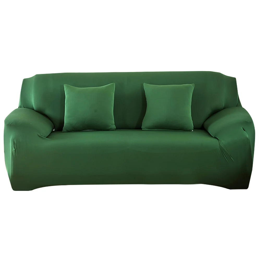 Blackish Green Meijuner чехол для дивана сплошной цвет эластичный универсальный чехол все включено противоскользящие Чехлы для дивана полотенце для столовой Y402 - Цвет: Blackish Green