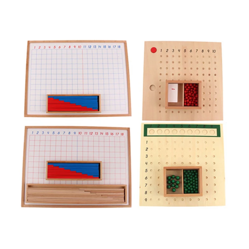 מונטסורי חומרים הוראת מתמטיקה צעצועים לילדים תוספת/חיסור/כפל/אגף לוח מוקדם למידה