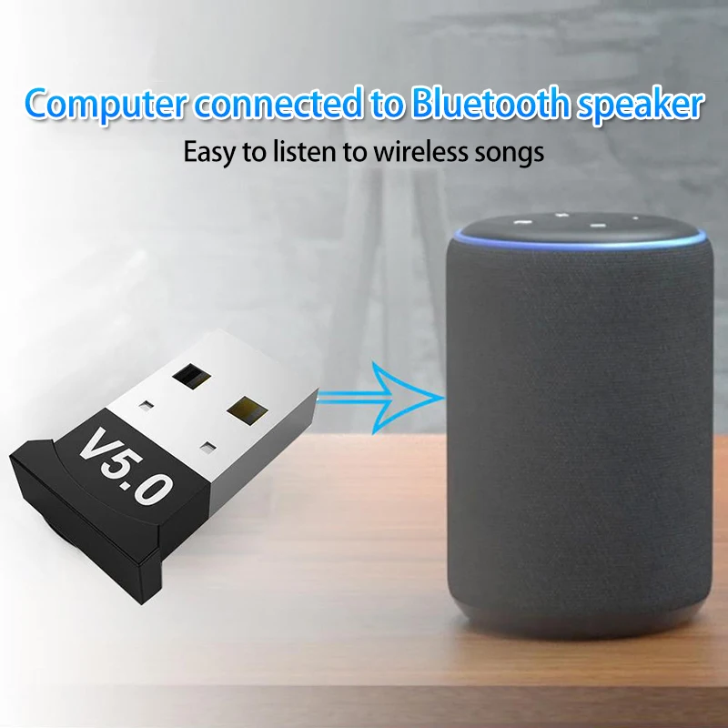 Беспроводной USB-адаптер V5.0 совместимый с Bluetooth многоязычный ключ музыкальный
