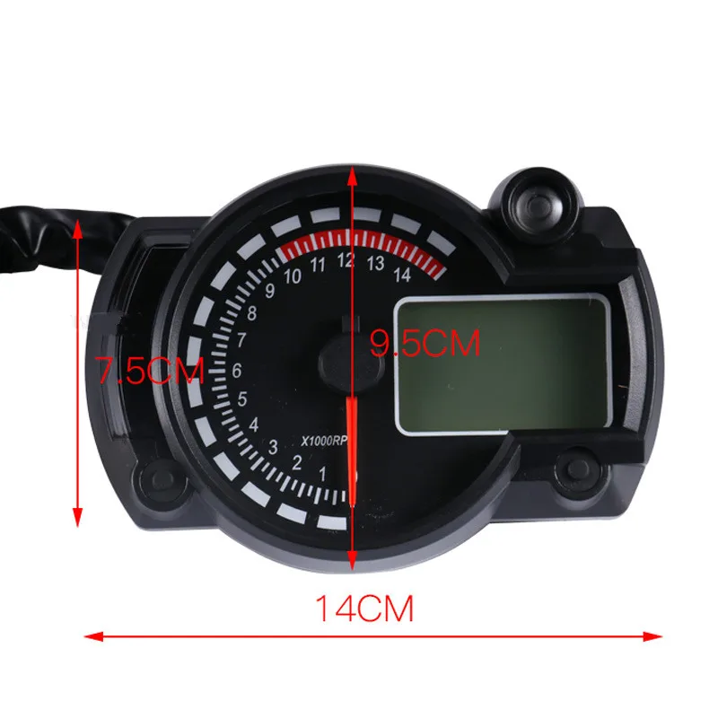 

Adjustable LCD Digital Universal Tachometer 2 Color Backlight Motorcycle Speedometer Odometer MAX 299KM/H