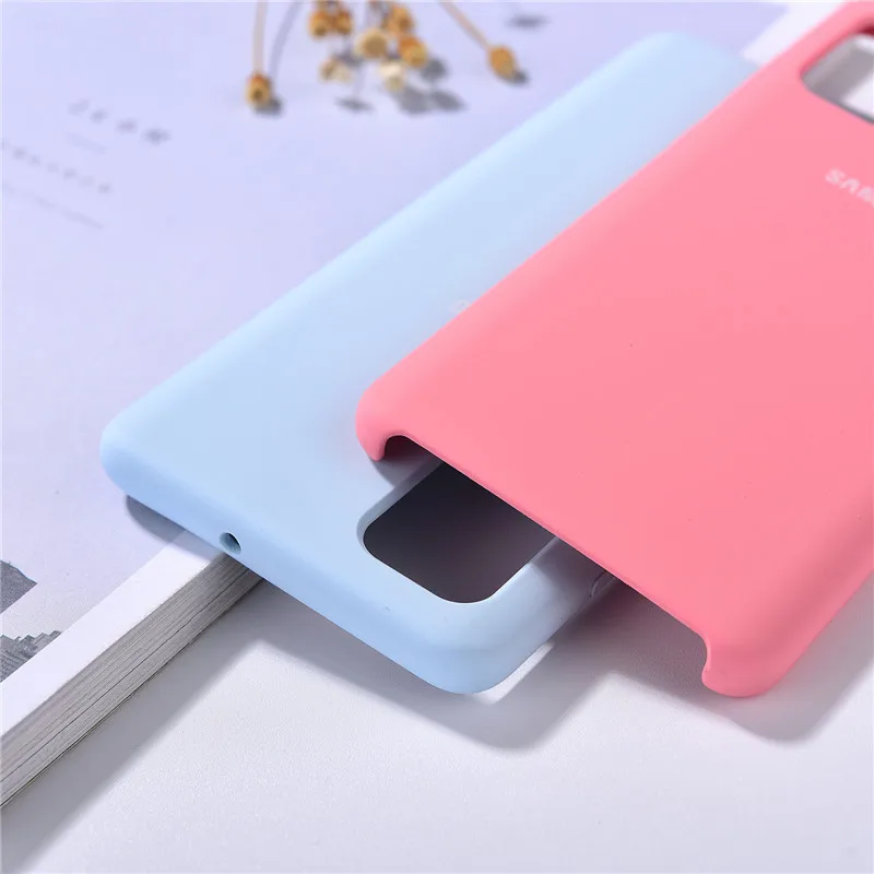 Оригинальный чехол для Samsung A31 A51 A71 задняя крышка из жидкого силикона мягкий