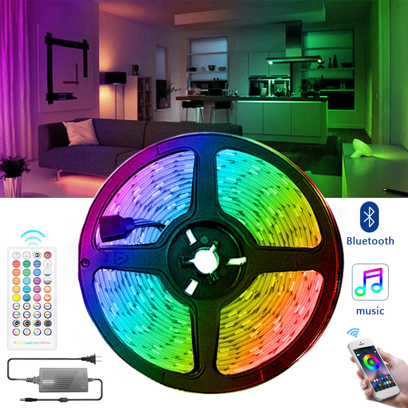 Светодиодные ленты контроллер Bluetooth синхронизироваться с музыкой 5 м 15 SMD 2835 RGB
